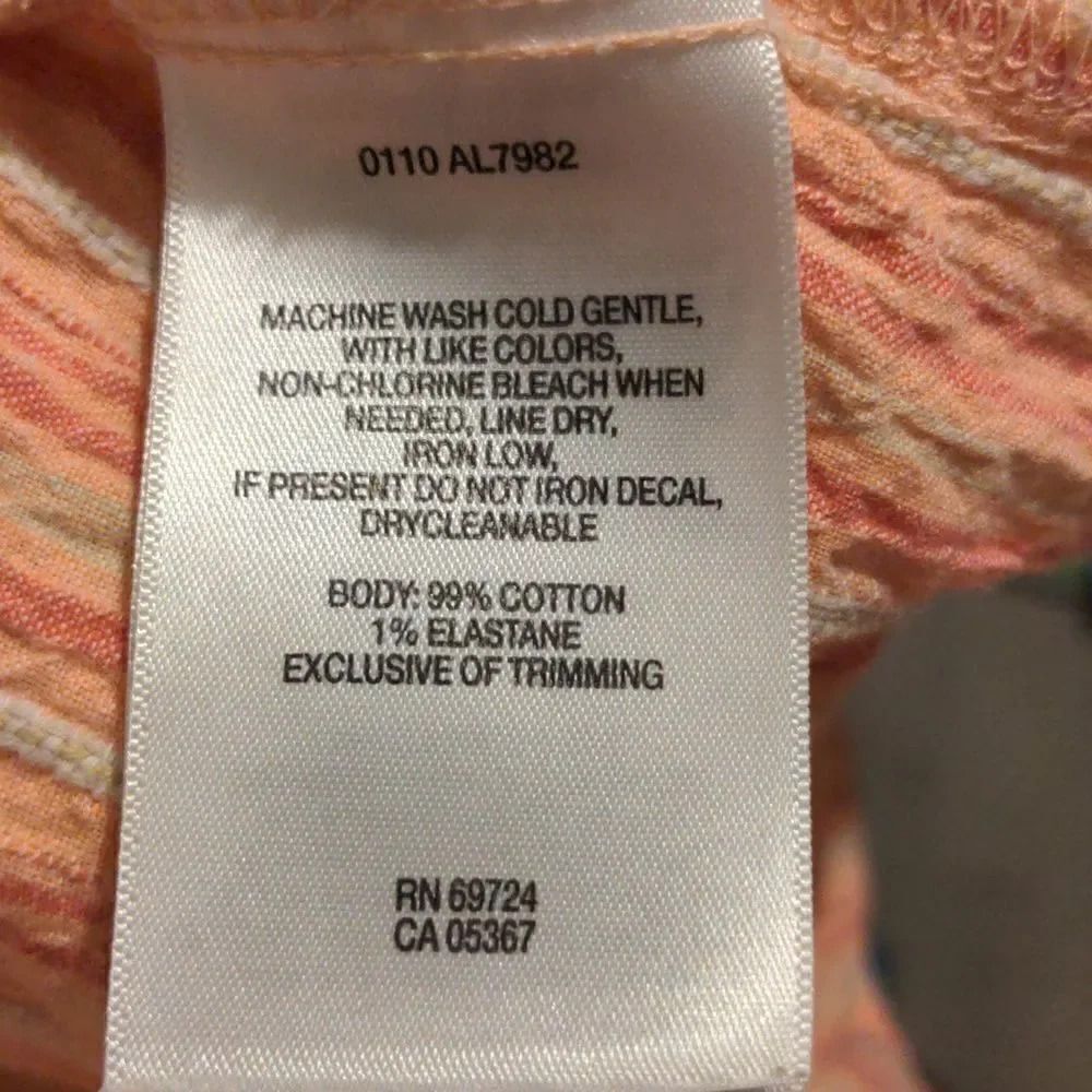 Columbia Small Salmon Pink Crepe Material 3/4 Sleeve Blouse - Picture 7 of 7